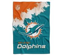 Great Branding NFL Miami Dolphins Football Blanket Corner Throw Blanket