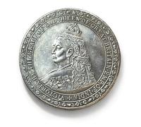 Great Britain 1887 Five Shilling Crown Queen Victoria Coin, British Old Silver Coins for Collectors, UK Antique Coin Set, United Kingdom Ancient Coins Collection, Vintage Gifts