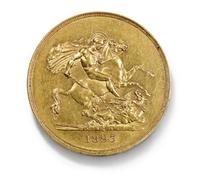 Great Britain 1893 Gold Sovereign Queen Victoria Coin, Old British St George and The Dragon Gold Coins for Collectors, UK Antique Coin Set, United Kingdom Ancient Coins Collection