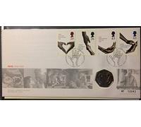 Great Britain 1998 Royal Mint Health 50p Coin + Stamps on First Day Cover, Ebbw Vale Postmark Mint Condition Check scans for Quality, This is The Cover You Will Receive Medical NHS Coin