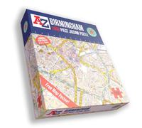 Great Britain A-Z Map of Birmingham 1000 Piece Jigsaw Puzzle - Exclusive Street Map - Includes Guide Print & City Index - Nostalgic Gift Mapping Fun for Adults