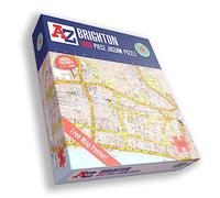 Great Britain A-Z Map of Brighton 1000 Piece Jigsaw Puzzle - Exclusive Street Map - Includes Guide Print & City Index - Nostalgic Gift Mapping Fun for Adults