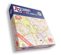 Great Britain A-Z Map of Cardiff 1000 Piece Jigsaw Puzzle - Exclusive Street Map - Includes Guide Print & City Index - Nostalgic Gift Mapping Fun for Adults