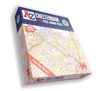 Great Britain A-Z Map of Cheltenham 1000 Piece Jigsaw Puzzle - Exclusive Street Map - Includes Guide Print & City Index - Nostalgic Gift Mapping Fun for Adults