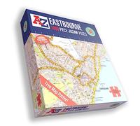 Great Britain A-Z Map of Eastbourne 1000 Piece Jigsaw Puzzle - Exclusive Street Map - Includes Guide Print & City Index - Nostalgic Gift Mapping Fun for Adults