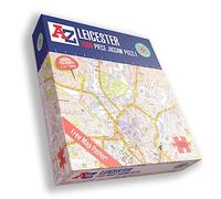 Great Britain A-Z Map of Leicester 1000 Piece Jigsaw Puzzle - Exclusive Street Map - Includes Guide Print & City Index - Nostalgic Gift Mapping Fun for Adults