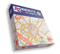 Great Britain A-Z Map of Manchester 1000 Piece Jigsaw Puzzle - Exclusive Street Map - Includes Guide Print & City Index - Nostalgic Gift Mapping Fun for Adults