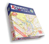 Great Britain A-Z Map of Newcastle 1000 Piece Jigsaw Puzzle - Exclusive Street Map - Includes Guide Print & City Index - Nostalgic Gift Mapping Fun for Adults