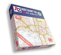 Great Britain A-Z Map of Northampton 1000 Piece Jigsaw Puzzle - Exclusive Street Map - Includes Guide Print & City Index - Nostalgic Gift Mapping Fun for Adults