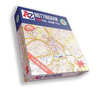 Great Britain A-Z Map of Nottingham 1000 Piece Jigsaw Puzzle - Exclusive Street Map - Includes Guide Print & City Index - Nostalgic Gift Mapping Fun for Adults