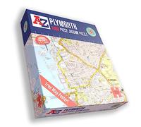 Great Britain A-Z Map of Plymouth 1000 Piece Jigsaw Puzzle - Exclusive Street Map - Includes Guide Print & City Index - Nostalgic Gift Mapping Fun for Adults