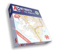 Great Britain A-Z Map of Weymouth 1000 Piece Jigsaw Puzzle - Exclusive Street Map - Includes Guide Print & City Index - Nostalgic Gift Mapping Fun for Adults