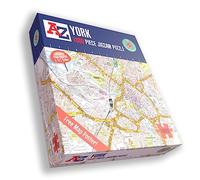 Great Britain A-Z Map of York 1000 Piece Jigsaw Puzzle - Exclusive Street Map - Includes Guide Print & City Index - Nostalgic Gift Mapping Fun for Adults