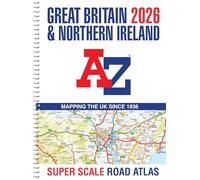 Great Britain A-Z Super Scale Road Atlas 2026 – Easy to read A3 spiral