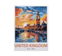 Great Britain, Big Ben，Jigsaw Puzzles for Adults 1000 Piece, Classic Puzzle Teens Boys Girls Puzzles Sturdy Tight Fitting Pieces,Letters On Back for Ideal Challenging And Gift（75x50cm）-BG10