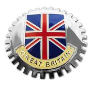 Great Britain British Union Jack Stripes Automotive Grill Badge Emblem for Trucks and Cars