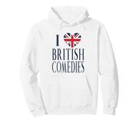 Great Britain Flag Heart I Love British Comedies Pullover Hoodie