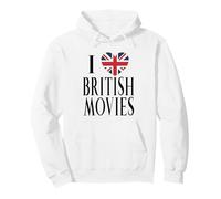 Great Britain Flag Heart - I Love British Movies Pullover Hoodie