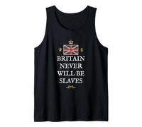 Great Britain GB Patriots UK Proud British Pride NOT Slaves Tank Top