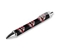 Great Britain Lips England Flag Retractable Ballpoint Pens Black Ink 0.5mm Fine Tip Ball Point Pencil Office Supplies