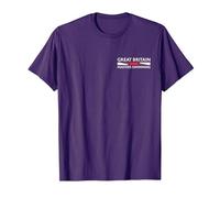 Great Britain Masters Swimming with GB World Aquatics Logo T-Shirt, Men, Purple, Medium