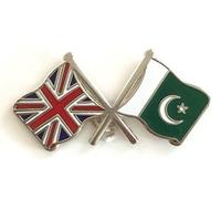 Great Britain & Pakistan Flags Friendship Courtesy Enamel Lapel Pin Badge