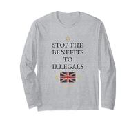 Great Britain Pride British Patriot Support Stop Benefits UK Long Sleeve T-Shirt