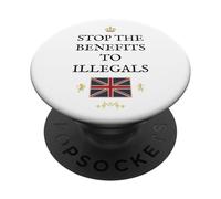GREAT BRITAIN PRIDE BRITISH PATRIOT SUPPORT STOP BENEFITS UK PopSockets Adhesive PopGrip