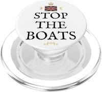 GREAT BRITAIN PRIDE BRITISH PATRIOT SUPPORTER STOP THE BOATS PopSockets PopGrip for MagSafe