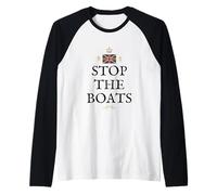 Great Britain Pride British Patriot Supporter Stop The Boats Raglan Baseball Tee