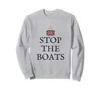 GREAT BRITAIN PRIDE BRITISH PATRIOT SUPPORTER STOP THE BOATS Sweatshirt