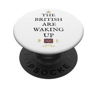 GREAT BRITAIN PRIDE BRITISH PATRIOT SUPPORTERS UK WAKING UP PopSockets Adhesive PopGrip