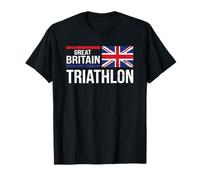 Great Britain Triathlon Athlete Swim Bike Run Training UK T-Shirt
