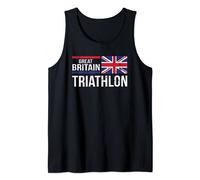Great Britain Triathlon Athlete Swim Bike Run Training UK Tank Top