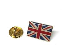 Great Britain Union Jack Rectangular Oblong British National Flag Metal Pin Badge | High Quality Metal Enamel Pin Badge Lapel Brooch