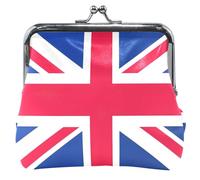 Great Britain United Kingdom Flag Coin Purse for Men Women Leather Buckle Kiss Lock Change Purse for Girls, great britain united kingdom flag, Classic