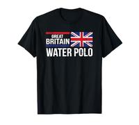 Great Britain Water Polo Pool Athlete Fan Trainer UK Flag T-Shirt