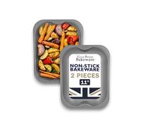 Great British Bakeware 2 Pack Small 11"/28cm Superior Non-Stick Roasting Tin, Baking Tin, Baking Trays Oven Non Stick Roasting Tray, Carbon Steel, UK Made, PFOA & BPA Free Cookware