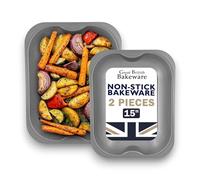 Great British Bakeware Large 38cm Superior Non-Stick Roasting Tin | 10 Year Guarantee | Baking Tin, Oven Tray, Carbon Steel, Oven Safe, PFOA & BPA Free Cookware, Made in England