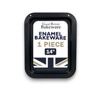 Great British Bakeware Vitreous Enamel Roasting Tray 36.2cm, Oven & Baking Trays, Heavy Duty Vitreous Enamel Roasting Tin Bakeware, Baking Tin, Made in England, Scratch Resistant