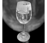 Great British Glass Newcastle Skyline Wine Glass - 35cl Crystal Wine Glass