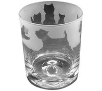 Great British Glass White Terrier ''Westie'' Frieze Boxed 30cl Glass Whisky Tumbler