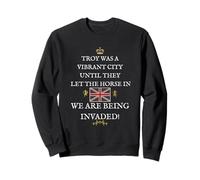 GREAT BRITISH PROUD PATRIOTS SUPPORTERS TROY VIBRANT CITY UK Sweatshirt