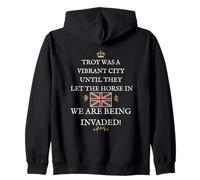 GREAT BRITISH PROUD PATRIOTS SUPPORTERS TROY VIBRANT CITY UK Zip Hoodie