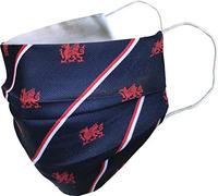 Great British Tie Club Adult Reusable 100% Cotton Welsh Dragon Wales Cymru Face Covering Masks (Navy Blue)