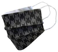 Great British Tie Club Black & Grey Houndstooth Cotton Face Mask
