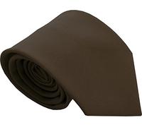 Great British Tie Club Boys Plain Neck Ties (52 inches - Older Boy/Senior Size, Brown)