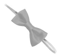 Great British Tie Club Children's Satin Elastic Bow Ties (Silver)