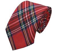 Great British Tie Club Kids Boys Royal Stewart Red Tartan Check Neck Ties