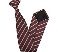Great British Tie Club Kids Matilda School Maroon & White Clip on Ties (World Book Day) (14 inch clip On)